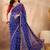 Floral sequinned poly georgette bandhani saree