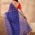 Floral sequinned poly georgette bandhani saree