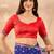 Floral sequinned poly georgette bandhani saree