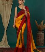 Bandhani pure georgette bandhani saree