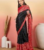 Bandhani saree with blouse