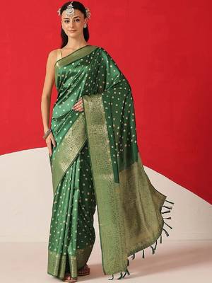 Bandhani zari art silk fusion bandhani saree 1