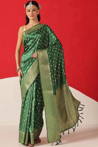 Bandhani zari art silk fusion bandhani saree