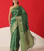 Bandhani zari art silk fusion bandhani saree