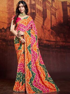 Bandhani pure crepe bandhani saree 1