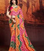 Bandhani pure crepe bandhani saree