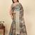 Ethnic motifs print zari bandhani saree