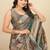 Ethnic motifs print zari bandhani saree