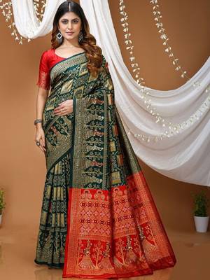 Bandhani silk blend fusion bandhani saree 1