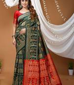Bandhani silk blend fusion bandhani saree