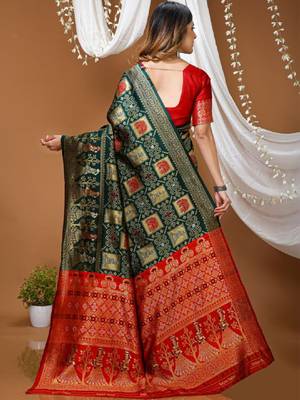 Bandhani silk blend fusion bandhani saree 3