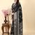 Floral printed cotton silk bandhani saree