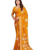 Ethnic motifs printed woven design bandhani saree