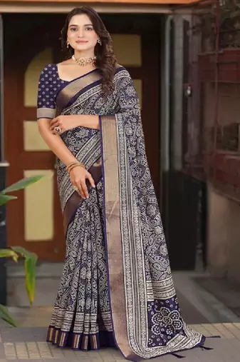 Bandhani printed bandhani saree