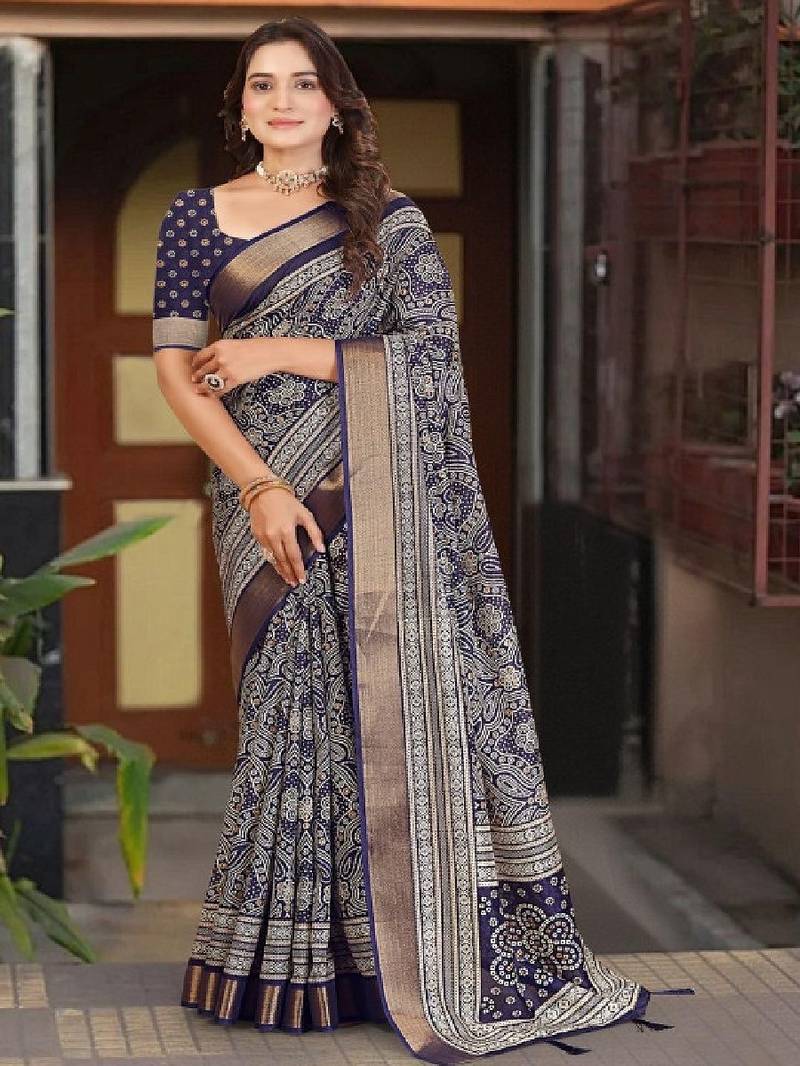 Bandhani printed bandhani saree