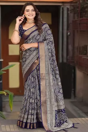 Bandhani printed bandhani saree
