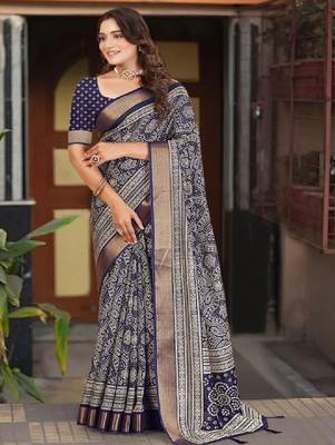 Bandhani printed bandhani saree 3