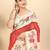 Floral printed zari bandhani saree