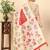 Floral printed zari bandhani saree