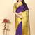 Checked printed bandhani saree