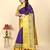 Checked printed bandhani saree