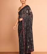 Women bandhani printed sequinned bandhani saree