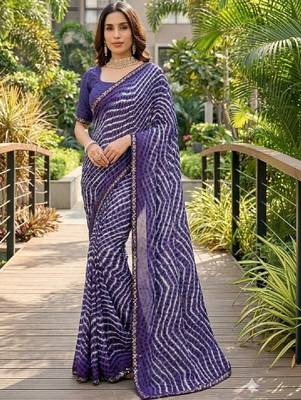 Leheriya pure georgette leheriya saree 1