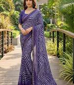 Leheriya pure georgette leheriya saree
