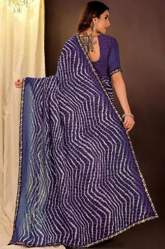 Leheriya pure georgette leheriya saree