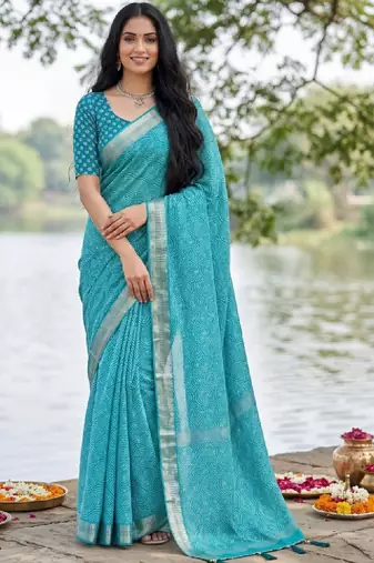 Leheriya pure georgette leheriya saree