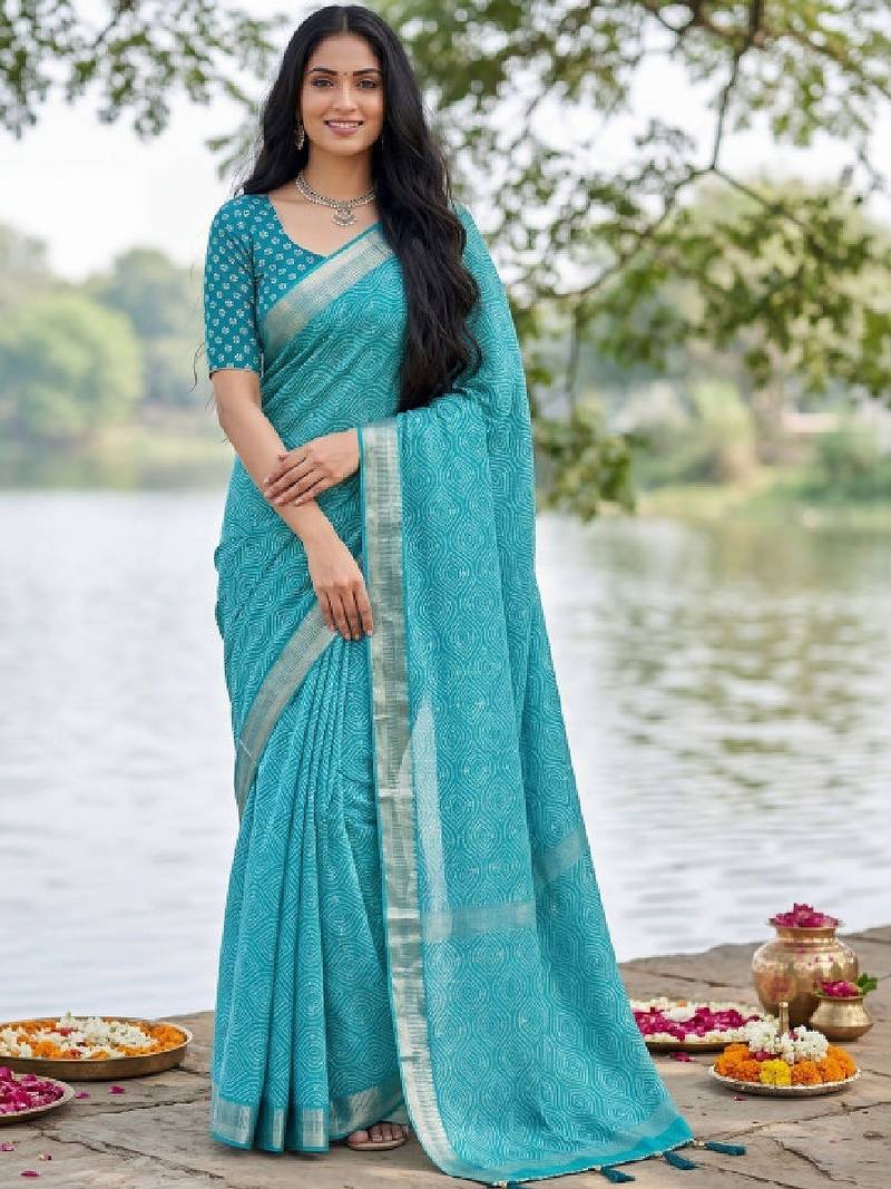 Leheriya pure georgette leheriya saree