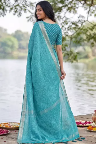 Leheriya pure georgette leheriya saree
