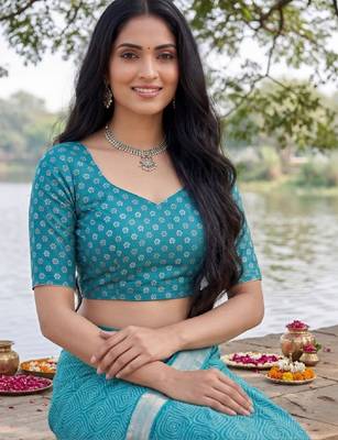 Leheriya pure georgette leheriya saree 4