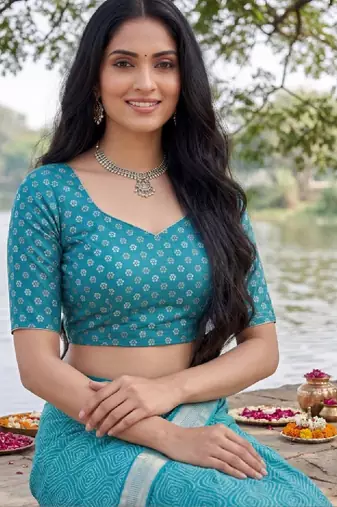 Leheriya pure georgette leheriya saree