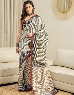 Ethnic motifs ready to wear leheriya saree 1