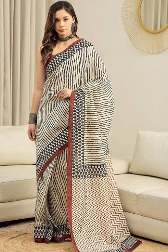 Ethnic motifs ready to wear leheriya saree