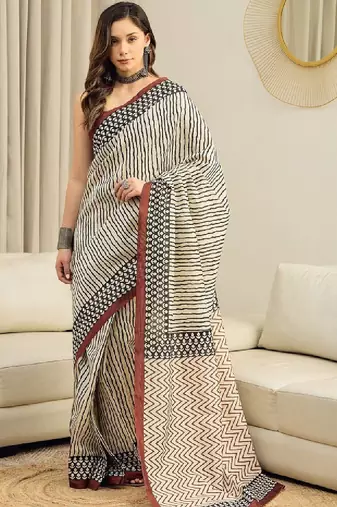 Ethnic motifs ready to wear leheriya saree