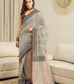 Ethnic motifs ready to wear leheriya saree