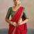 Striped sequinned pure georgette leheriya saree
