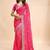 Woven design embroidered poly georgette heavy work leheriya saree