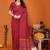 Printed patta border saree