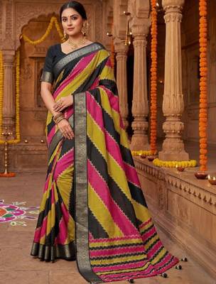 Leheriya silk blend leheriya saree 1