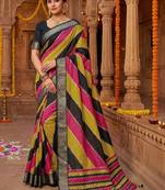 Leheriya silk blend leheriya saree