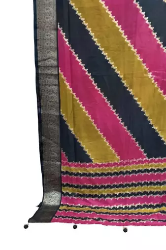 Leheriya silk blend leheriya saree