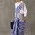 Striped printed ready to wear saree with blouse piece
