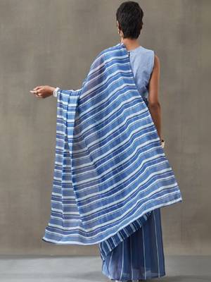 Woven design ready to wear leheriya saree with blouse piece 4