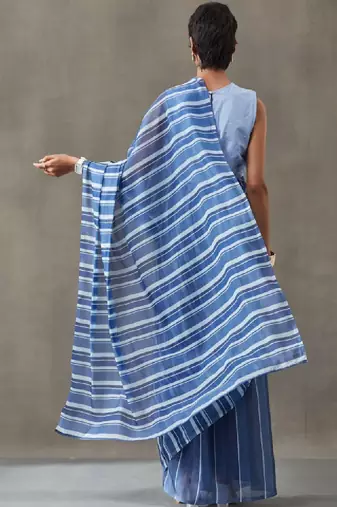 Woven design ready to wear leheriya saree with blouse piece