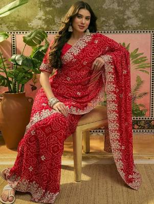 Bandhani printed sarees 2