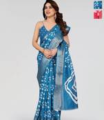 Women pack of 2 bandhani printed saree