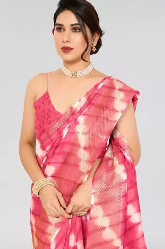 Women pack of 2 bandhani printed saree